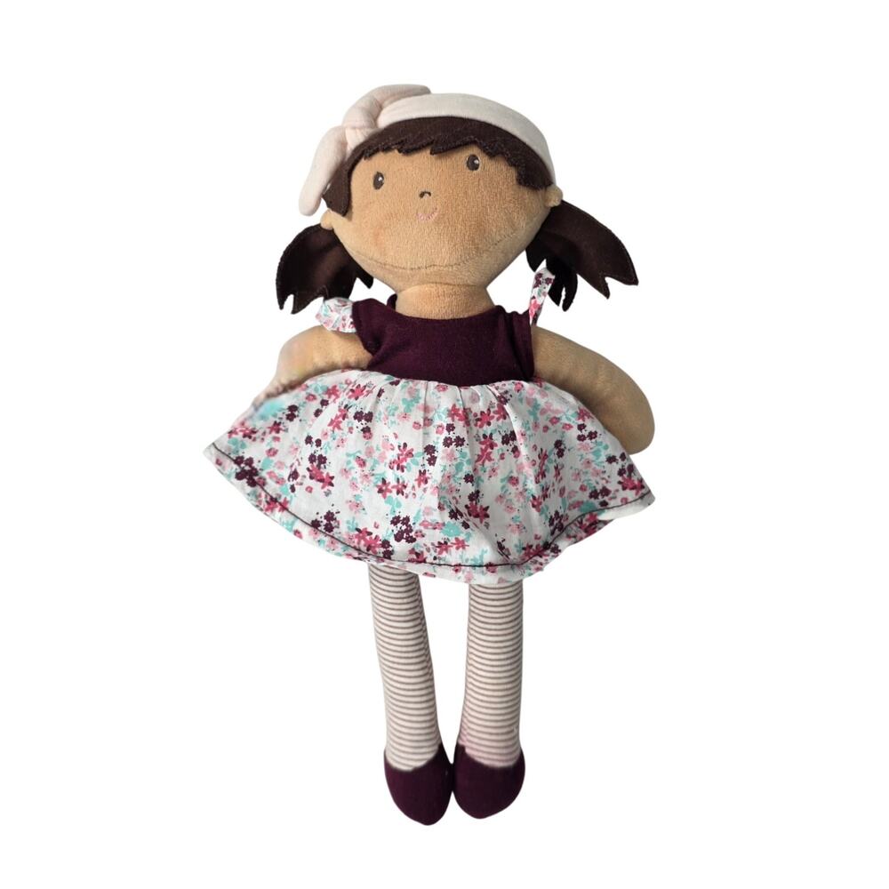 BONIKKA SELINA HANDMADE CLOTH DOLL – ITEM #21060 – SOFT FABRIC – FLORAL DRESS
